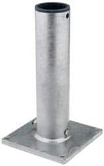 THERN - 8 Inches Long x 8 Inches Wide x 14.56 Inches Deep x 1/2 Inches Thick Davit Crane Pedestal/Socket Base - 7 Inches Distance Between Mounting Hole Centers, 0.41 Inches Hole Diameter, Galvanized Finish - Exact Tooling