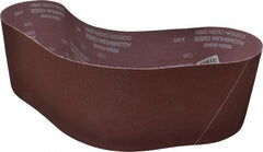 Norton - 6" Wide x 48" OAL, 100 Grit, Aluminum Oxide Abrasive Belt - Aluminum Oxide, Fine, Coated, X Weighted Cloth Backing, Series R228 - Exact Tooling