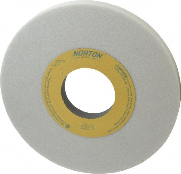 Norton - 10" Diam x 3" Hole x 3/4" Thick, J Hardness, 46 Grit Surface Grinding Wheel - Aluminum Oxide, Type 1, Coarse Grade, 2,485 Max RPM, Vitrified Bond, No Recess - Exact Tooling