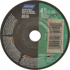 Norton - 10" Diam x 3" Hole x 3/4" Thick, I Hardness, 60 Grit Surface Grinding Wheel - Aluminum Oxide, Type 1, Medium Grade, 2,485 Max RPM, Vitrified Bond, No Recess - Exact Tooling