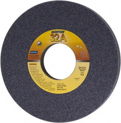 Norton - 10" Diam x 3" Hole x 1" Thick, H Hardness, 46 Grit Surface Grinding Wheel - Aluminum Oxide, Type 1, Coarse Grade, 2,485 Max RPM, Vitrified Bond, No Recess - Exact Tooling