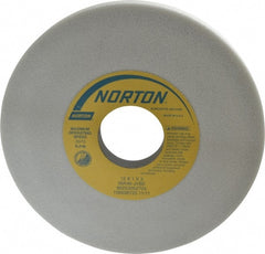 Norton - 12" Diam x 3" Hole x 1" Thick, J Hardness, 46 Grit Surface Grinding Wheel - Aluminum Oxide, Type 1, Coarse Grade, 2,070 Max RPM, Vitrified Bond, No Recess - Exact Tooling