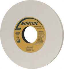 Norton - 12" Diam x 3" Hole x 1" Thick, I Hardness, 60 Grit Surface Grinding Wheel - Aluminum Oxide, Type 1, Medium Grade, 2,070 Max RPM, Vitrified Bond, No Recess - Exact Tooling