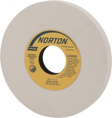 Norton - 12" Diam x 3" Hole x 1" Thick, K Hardness, 60 Grit Surface Grinding Wheel - Aluminum Oxide, Type 1, Medium Grade, 2,070 Max RPM, Vitrified Bond, No Recess - Exact Tooling