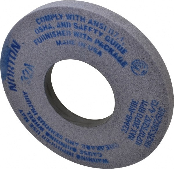 Norton - 12" Diam x 5" Hole x 1" Thick, I Hardness, 46 Grit Surface Grinding Wheel - Aluminum Oxide, Type 1, Coarse Grade, 2,070 Max RPM, Vitrified Bond, No Recess - Exact Tooling