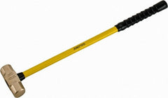Ampco - 5 Lb Aluminum Bronze Nonsparking Sledge Hammer - 33" OAL, Fiberglass Handle - Exact Tooling
