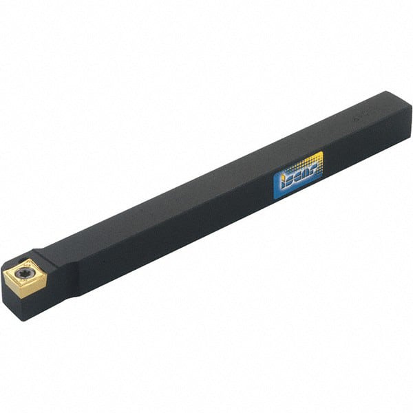 Iscar - SCLC, Left Hand Cut, 3/8" Shank Height x 3/8" Shank Width, Neutral Rake Indexable Turning Toolholder - 2-1/2" OAL, CC.T 2 Insert Compatibility, Series Isoturn - Exact Tooling