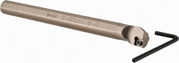 Iscar - 0.622" Min Bore Diam, 6" OAL, 1/2" Shank Diam, S-SCLC Indexable Boring Bar - CC.T 2 Insert, Screw Holding Method - Exact Tooling