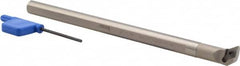 Iscar - 0.562" Min Bore Diam, 6" OAL, 3/8" Shank Diam, S-SDUC Indexable Boring Bar - DC.. 2 Insert, Screw Holding Method - Exact Tooling