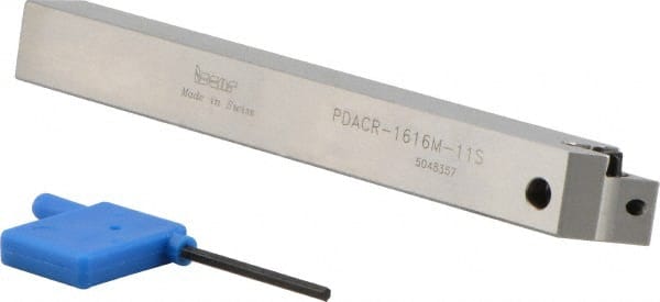 Iscar - PDAC, Right Hand Cut, 16mm Shank Height x 16mm Shank Width, Neutral Rake Indexable Turning Toolholder - 150mm OAL, DC..11T3.. Insert Compatibility, Series Isoturn - Exact Tooling