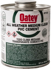 Oatey - 32 oz All-Purpose Medium Bodied Cement - Clear, Use with PVC - Exact Tooling