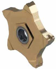 Iscar - 24R200J06DPENTA J Grade IC1008, 2mm Cutting Width Carbide Grooving Insert - 6mm Max Depth of Cut, Right Hand, 0.1mm Corner Radius, TiAlN/TiN Finish - Exact Tooling