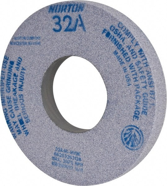 Norton - 12" Diam x 5" Hole x 1-1/2" Thick, H Hardness, 46 Grit Surface Grinding Wheel - Aluminum Oxide, Type 1, Coarse Grade, 2,070 Max RPM, Vitrified Bond, No Recess - Exact Tooling