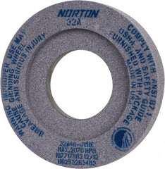 Norton - 12" Diam x 5" Hole x 2" Thick, J Hardness, 46 Grit Surface Grinding Wheel - Aluminum Oxide, Type 7, Coarse Grade, 2,070 Max RPM, Vitrified Bond, Two-Side Recess - Exact Tooling