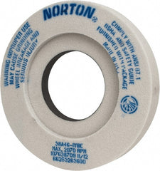 Norton - 12" Diam x 5" Hole x 2" Thick, I Hardness, 46 Grit Surface Grinding Wheel - Aluminum Oxide, Type 7, Coarse Grade, 2,070 Max RPM, Vitrified Bond, Two-Side Recess - Exact Tooling