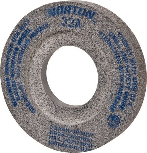 Norton - 12" Diam x 5" Hole x 2" Thick, H Hardness, 46 Grit Surface Grinding Wheel - Aluminum Oxide, Type 7, Coarse Grade, 2,070 Max RPM, Vitrified Bond, Two-Side Recess - Exact Tooling