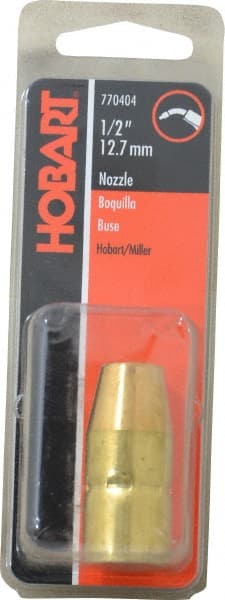 Hobart Welding Products - MIG Nozzle, Slip-On Welder Nozzle/Tip/Insulator - 0.023" to 0.035" Wire Outside Diam - Exact Tooling