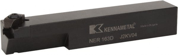 Kennametal - External Thread, Right Hand Cut, 25.4mm Shank Width x 25.4mm Shank Height Indexable Threading Toolholder - 152.4mm OAL, N.3L Insert Compatibility, NE Toolholder, Series Top Notch - Exact Tooling
