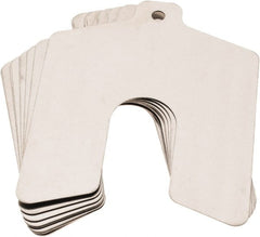 Made in USA - 10 Piece, 3 Inch Long x 3 Inch Wide x 0.02 Inch Thick, Slotted Shim Stock - Stainless Steel, 3/4 Inch Wide Slot - Exact Tooling