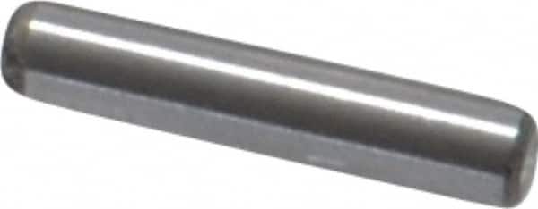 Value Collection - 1/16" Diam x 5/16" Pin Length Grade 8 Alloy Steel Standard Dowel Pin - C 50-58 Hardness, 800 Lb Breaking Strength, 1 Beveled & 1 Rounded End - Exact Tooling