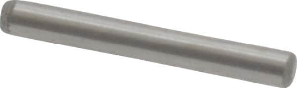 Value Collection - 1/16" Diam x 1/2" Pin Length Grade 8 Alloy Steel Standard Dowel Pin - C 50-58 Hardness, 800 Lb Breaking Strength, 1 Beveled & 1 Rounded End - Exact Tooling