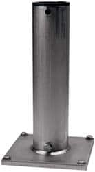 THERN - 8 Inches Long x 8 Inches Wide x 14.56 Inches Deep x 1/2 Inches Thick Davit Crane Pedestal/Socket Base - 7 Inches Distance Between Mounting Hole Centers, 0.41 Inches Hole Diameter, Stainless Steel Finish - Exact Tooling