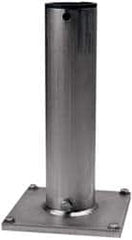 THERN - 8 Inches Long x 8 Inches Wide x 14.56 Inches Deep x 1/2 Inches Thick Davit Crane Pedestal/Socket Base - 7 Inches Distance Between Mounting Hole Centers, 0.41 Inches Hole Diameter, Stainless Steel Finish - Exact Tooling