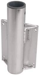 THERN - 8 Inches Long x 3.88 Inches Wide x 14.56 Inches Deep x 1/2 Inches Thick Davit Crane Wall Mount Base - 7 Inches Distance Between Mounting Hole Centers, 0.41 Inches Hole Diameter, Stainless Steel Finish - Exact Tooling