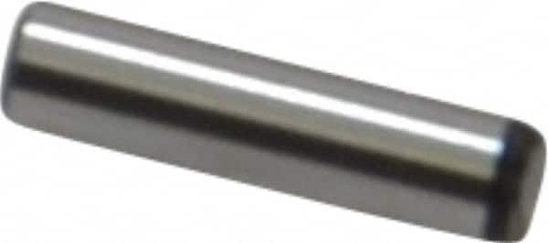 Value Collection - 3/32" Diam x 3/8" Pin Length Grade 8 Alloy Steel Standard Dowel Pin - C 50-58 Hardness, 1,800 Lb Breaking Strength, 1 Beveled & 1 Rounded End - Exact Tooling