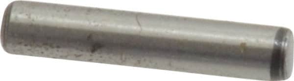 Value Collection - 3/32" Diam x 1/2" Pin Length Grade 8 Alloy Steel Standard Dowel Pin - C 50-58 Hardness, 1,800 Lb Breaking Strength, 1 Beveled & 1 Rounded End - Exact Tooling