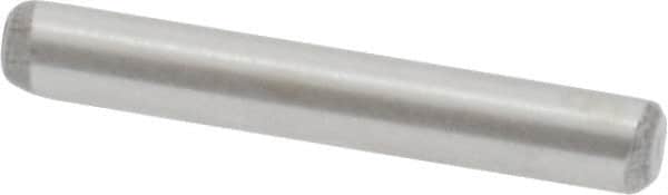 Value Collection - 3/32" Diam x 5/8" Pin Length Grade 8 Alloy Steel Standard Dowel Pin - C 50-58 Hardness, 1,800 Lb Breaking Strength, 1 Beveled & 1 Rounded End - Exact Tooling