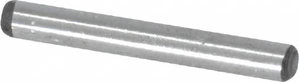 Value Collection - 3/32" Diam x 3/4" Pin Length Grade 8 Alloy Steel Standard Dowel Pin - C 50-58 Hardness, 1,800 Lb Breaking Strength, 1 Beveled & 1 Rounded End - Exact Tooling