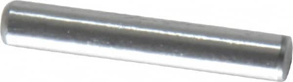 Value Collection - 1/8" Diam x 3/4" Pin Length Grade 8 Alloy Steel Standard Dowel Pin - C 50-58 Hardness, 3,200 Lb Breaking Strength, 1 Beveled & 1 Rounded End - Exact Tooling