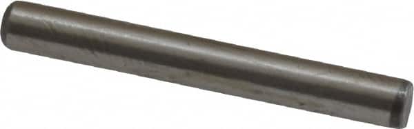 Value Collection - 1/8" Diam x 1" Pin Length Grade 8 Alloy Steel Standard Dowel Pin - C 50-58 Hardness, 3,200 Lb Breaking Strength, 1 Beveled & 1 Rounded End - Exact Tooling