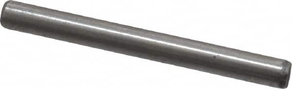 Value Collection - 1/8" Diam x 1-1/4" Pin Length Grade 8 Alloy Steel Standard Dowel Pin - C 50-58 Hardness, 3,200 Lb Breaking Strength, 1 Beveled & 1 Rounded End - Exact Tooling