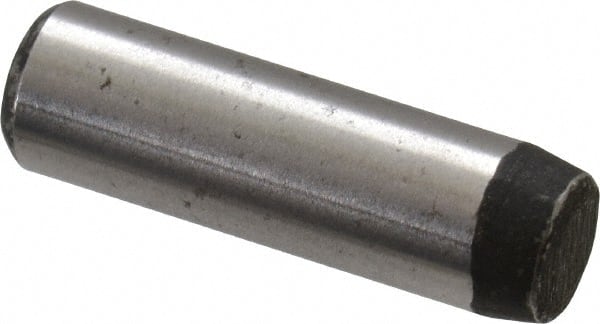 Value Collection - 3/16" Diam x 5/8" Pin Length Grade 8 Alloy Steel Standard Dowel Pin - C 50-58 Hardness, 7,200 Lb Breaking Strength, 1 Beveled & 1 Rounded End - Exact Tooling