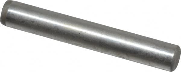 Value Collection - 3/16" Diam x 1-1/4" Pin Length Grade 8 Alloy Steel Standard Dowel Pin - C 50-58 Hardness, 7,200 Lb Breaking Strength, 1 Beveled & 1 Rounded End - Exact Tooling