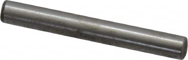 Value Collection - 3/16" Diam x 1-1/2" Pin Length Grade 8 Alloy Steel Standard Dowel Pin - C 50-58 Hardness, 7,200 Lb Breaking Strength, 1 Beveled & 1 Rounded End - Exact Tooling