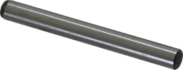 Value Collection - 3/16" Diam x 1-3/4" Pin Length Grade 8 Alloy Steel Standard Dowel Pin - C 50-58 Hardness, 7,200 Lb Breaking Strength, 1 Beveled & 1 Rounded End - Exact Tooling