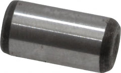 Value Collection - 1/4" Diam x 1/2" Pin Length Grade 8 Alloy Steel Standard Dowel Pin - C 50-58 Hardness, 12,800 Lb Breaking Strength, 1 Beveled & 1 Rounded End - Exact Tooling