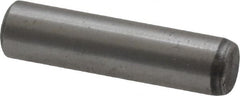 Value Collection - 1/4" Diam x 1" Pin Length Grade 8 Alloy Steel Standard Dowel Pin - C 50-58 Hardness, 12,800 Lb Breaking Strength, 1 Beveled & 1 Rounded End - Exact Tooling