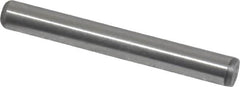 Value Collection - 1/4" Diam x 2" Pin Length Grade 8 Alloy Steel Standard Dowel Pin - C 50-58 Hardness, 12,800 Lb Breaking Strength, 1 Beveled & 1 Rounded End - Exact Tooling