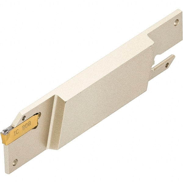 Iscar - 1.9 to 2.5mm Groove Width, Left Hand Cut, DGFH Indexable Grooving Blade - Multiple Insert Styles, Series Do-Grip - Exact Tooling