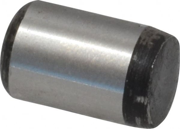 Value Collection - 5/16" Diam x 1/2" Pin Length Grade 8 Alloy Steel Standard Dowel Pin - C 50-58 Hardness, 20,000 Lb Breaking Strength, 1 Beveled & 1 Rounded End - Exact Tooling