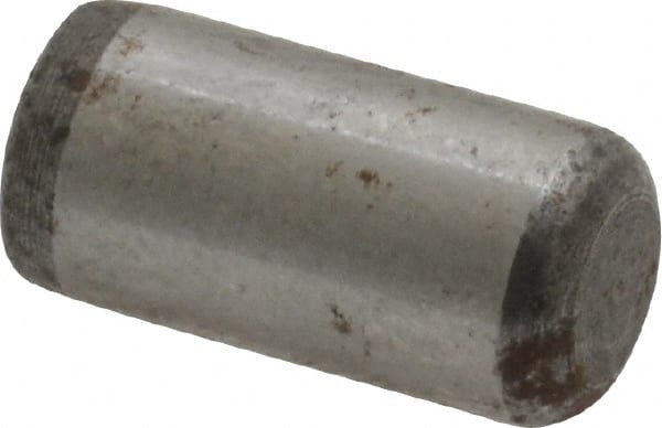 Value Collection - 5/16" Diam x 5/8" Pin Length Grade 8 Alloy Steel Standard Dowel Pin - C 50-58 Hardness, 20,000 Lb Breaking Strength, 1 Beveled & 1 Rounded End - Exact Tooling