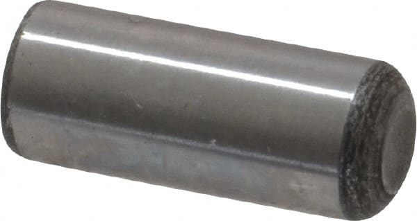 Value Collection - 5/16" Diam x 3/4" Pin Length Grade 8 Alloy Steel Standard Dowel Pin - C 50-58 Hardness, 20,000 Lb Breaking Strength, 1 Beveled & 1 Rounded End - Exact Tooling