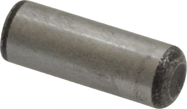 Value Collection - 5/16" Diam x 7/8" Pin Length Grade 8 Alloy Steel Standard Dowel Pin - C 50-58 Hardness, 20,000 Lb Breaking Strength, 1 Beveled & 1 Rounded End - Exact Tooling