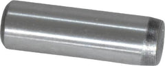 Value Collection - 5/16" Diam x 1" Pin Length Grade 8 Alloy Steel Standard Dowel Pin - C 50-58 Hardness, 20,000 Lb Breaking Strength, 1 Beveled & 1 Rounded End - Exact Tooling