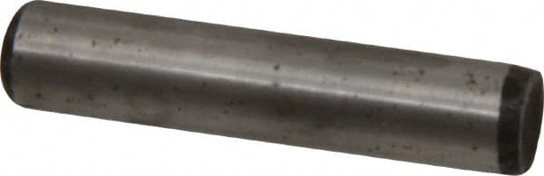 Value Collection - 5/16" Diam x 1-1/2" Pin Length Grade 8 Alloy Steel Standard Dowel Pin - C 50-58 Hardness, 20,000 Lb Breaking Strength, 1 Beveled & 1 Rounded End - Exact Tooling