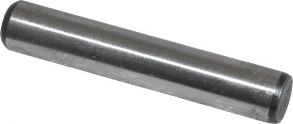 Value Collection - 5/16" Diam x 1-3/4" Pin Length Grade 8 Alloy Steel Standard Dowel Pin - C 50-58 Hardness, 20,000 Lb Breaking Strength, 1 Beveled & 1 Rounded End - Exact Tooling